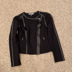 Black DKNYC moto jacket